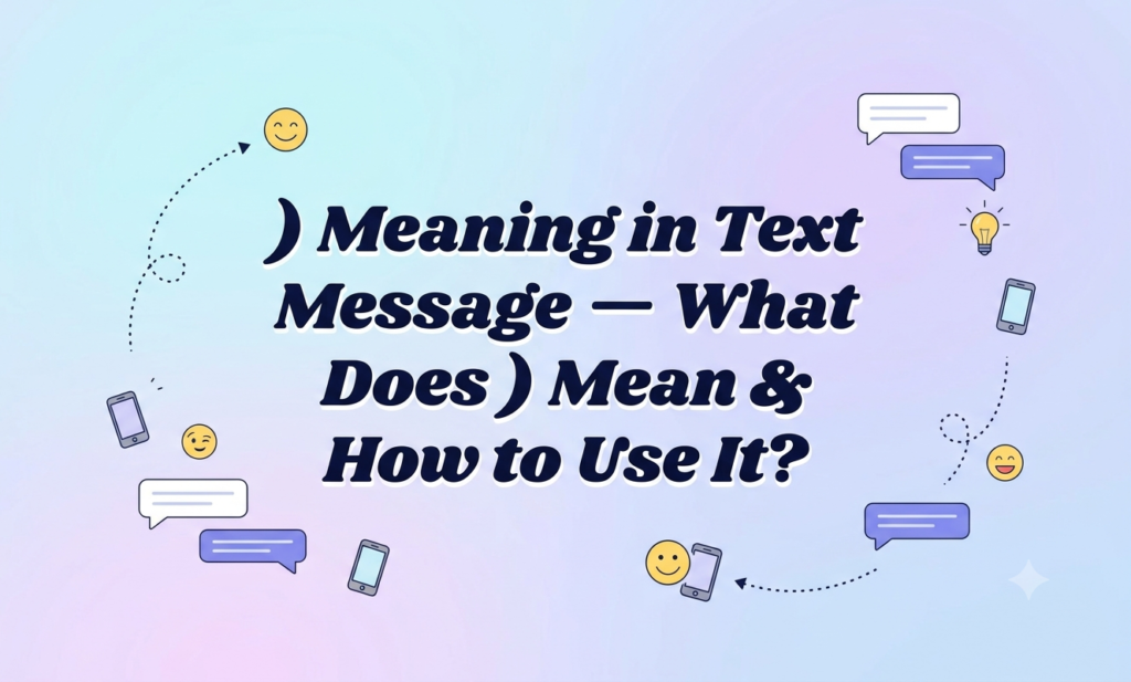 ) Meaning in Text Message — What Does ) Mean & How to Use It? ) meaning in text message