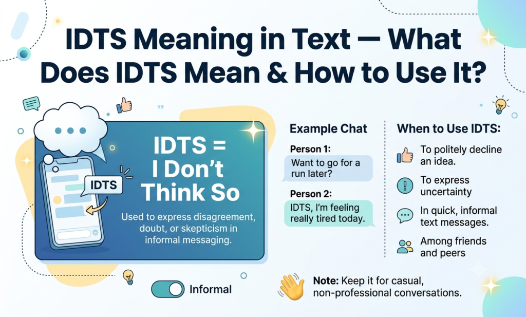 IDTS Meaning in Text — What Does IDTS Mean & How to Use It? idts meaning in text
