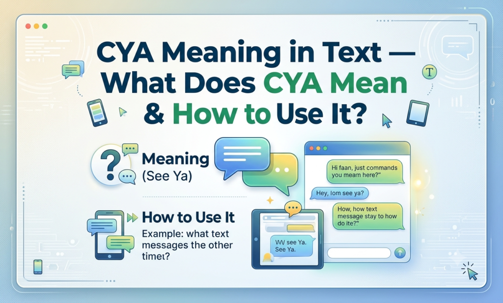 cya meaning in text