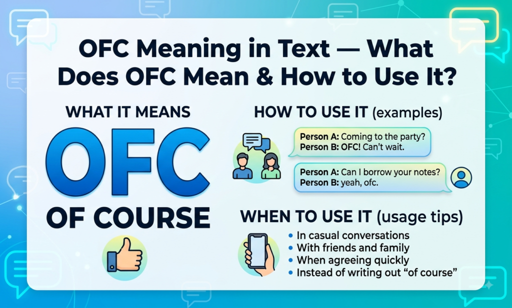 OFC Meaning in Text — What Does OFC Mean & How to Use It? ofc meaning in text