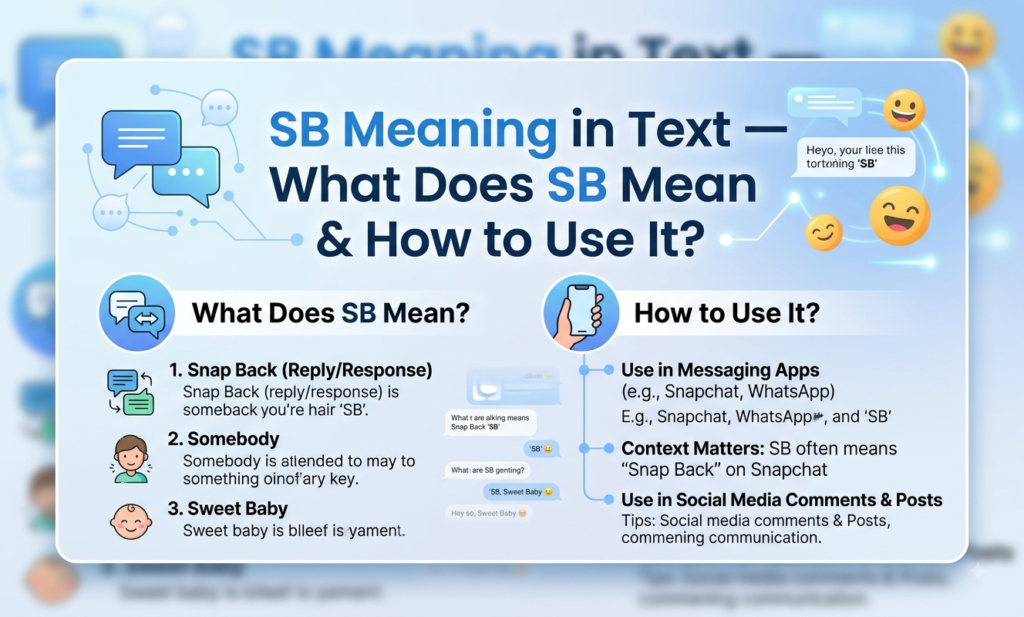 sb meaning in text