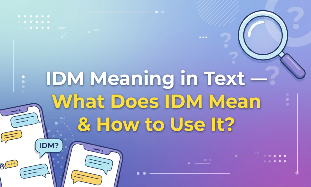 idm meaning in text