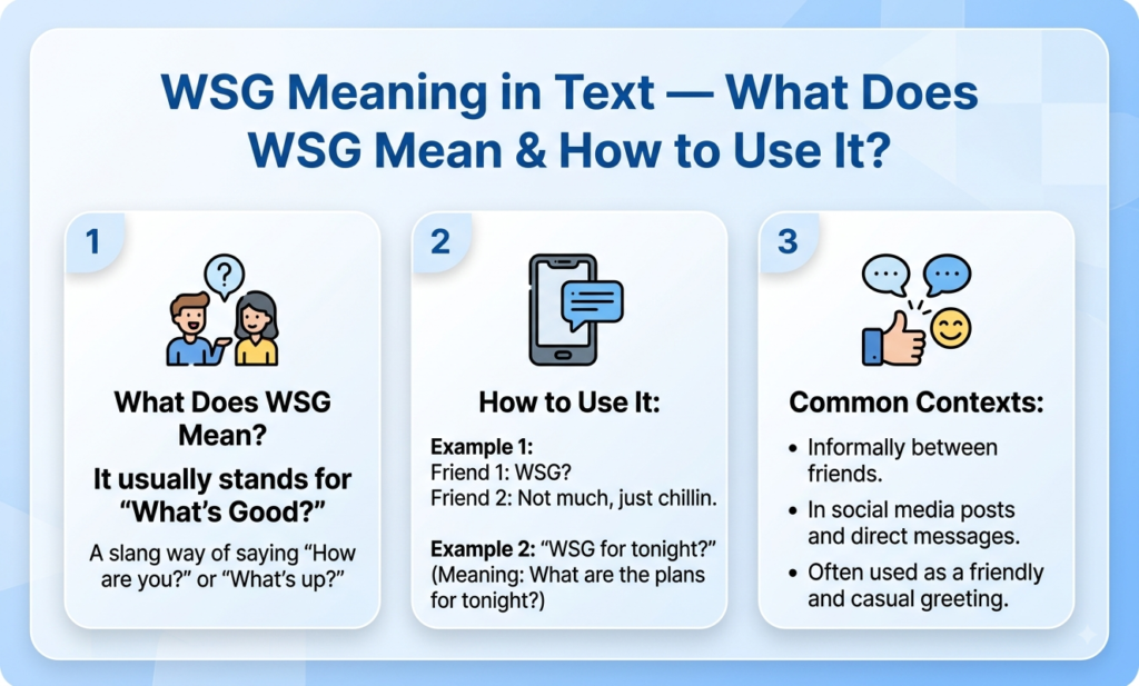 WSG Meaning in Text — What Does WSG Mean & How to Use It? wsg meaning in text
