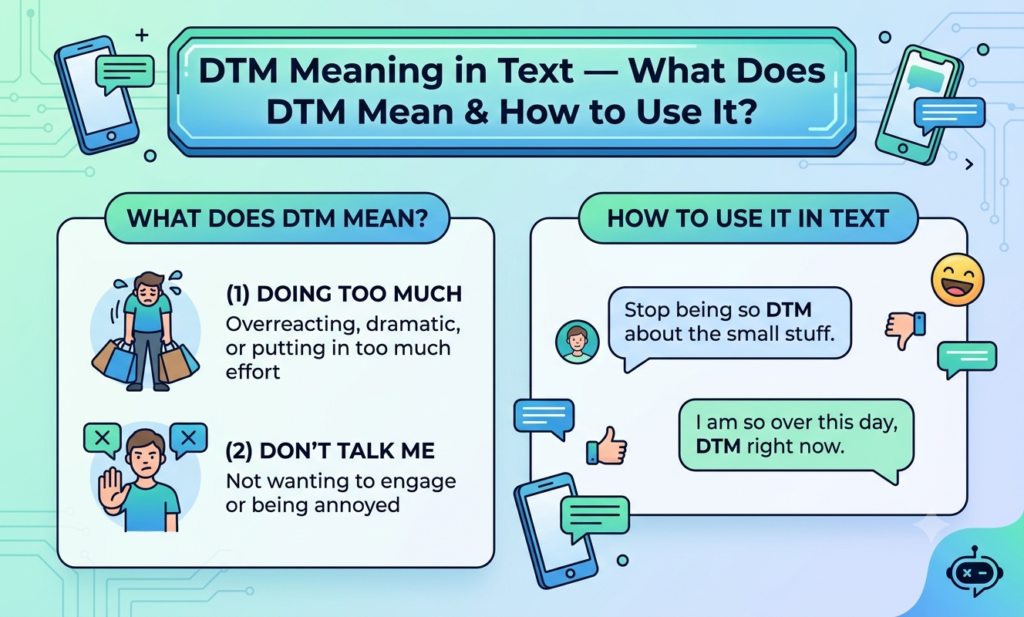 dtm meaning in text