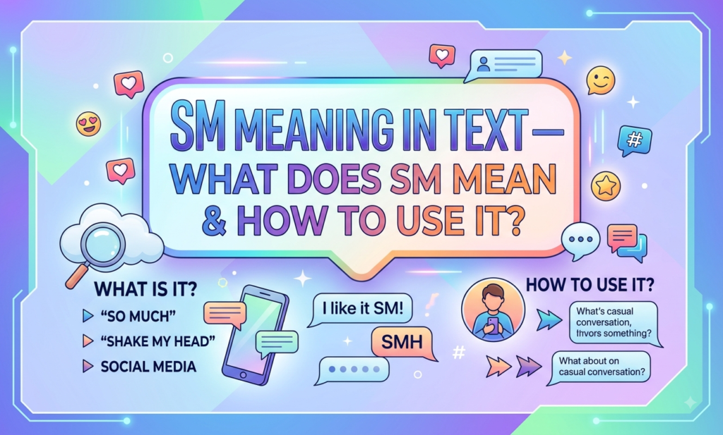 sm meaning in text