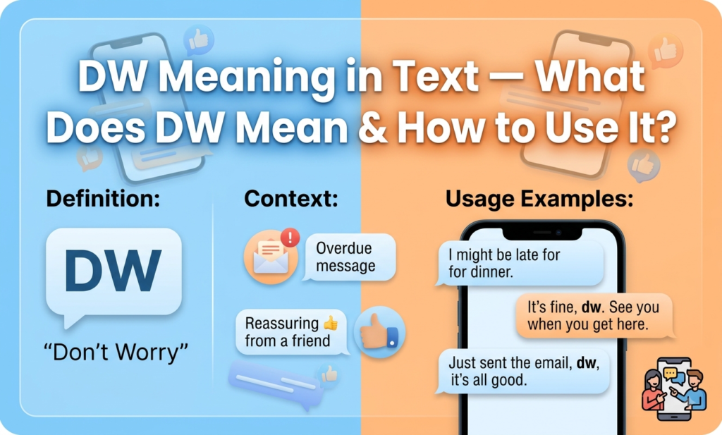 dw meaning in text