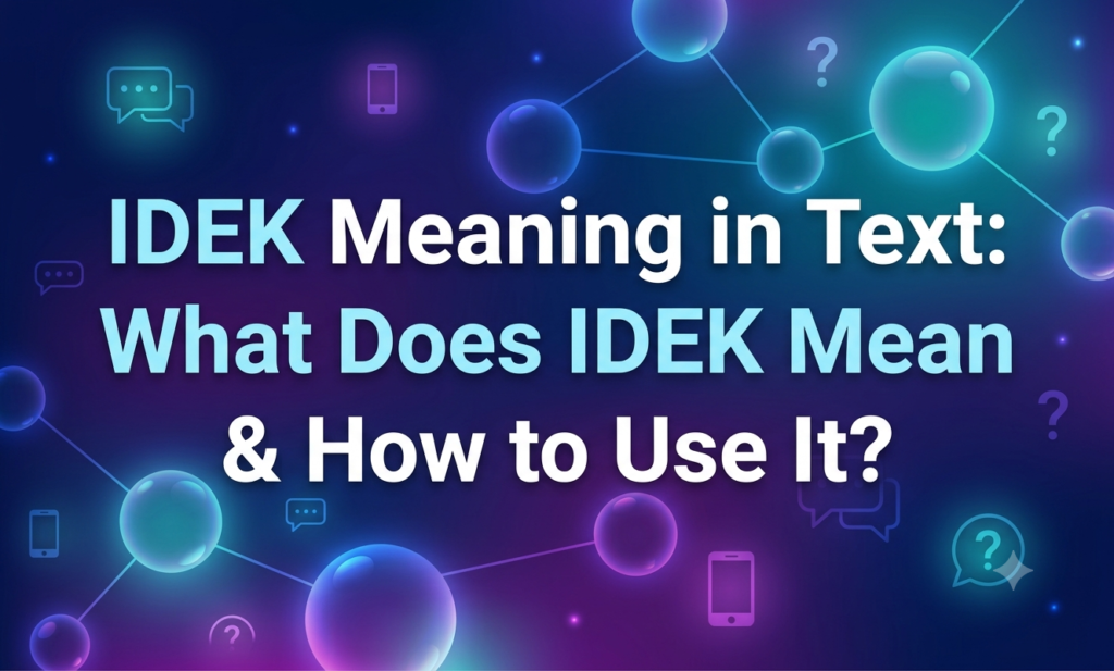 idek meaning in text